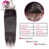 Bone Straight Hair Lace Closure Sew in Side Part Straight Hair Closure with Baby Hairs