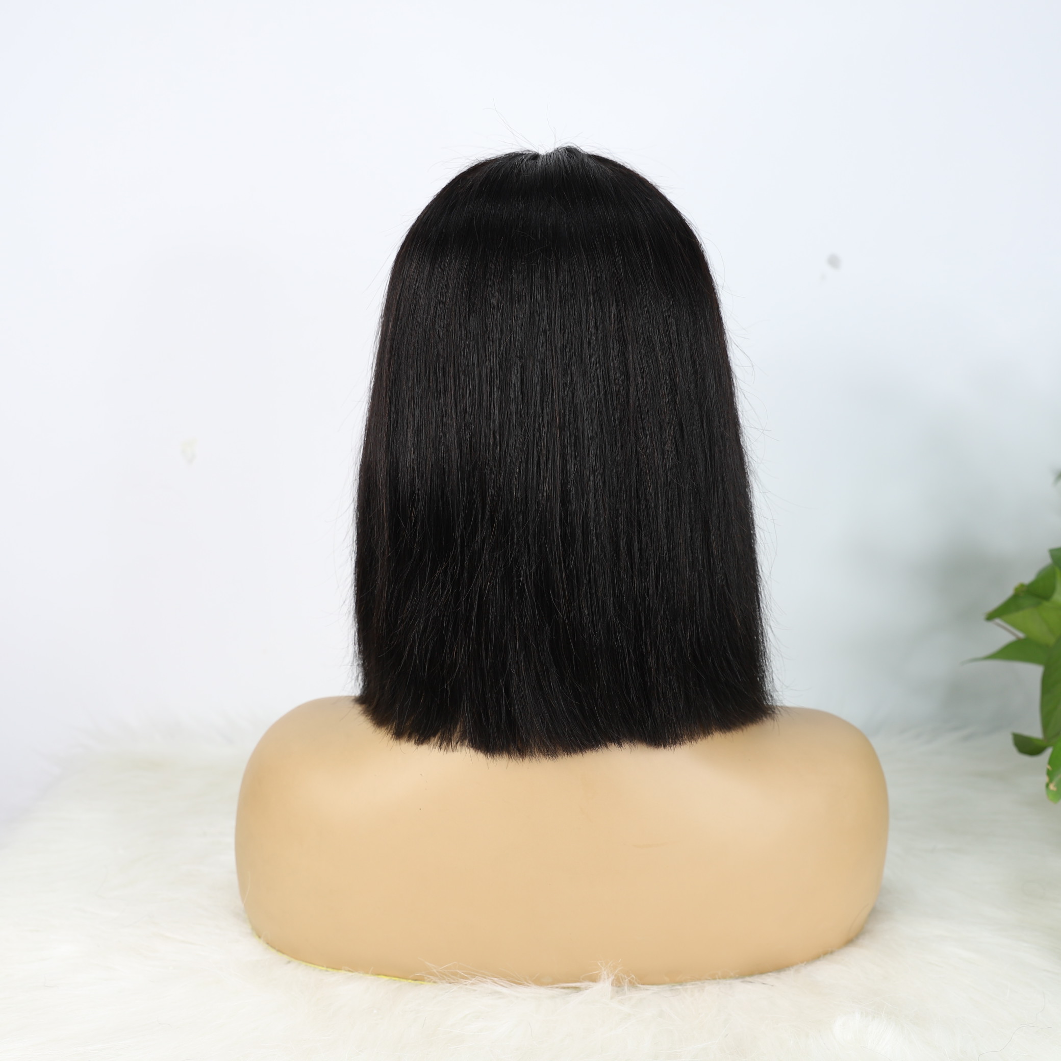 8 Inch Short Bob Wigs Human Hair Lace Closure Wigs Brazilian Hair Wigs Straight Human Hair Pre Plucked With Baby Hair