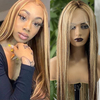 Ombre Highlight Lace Front Wig Human Hair 13x4 Glueless Transparent HD Lace Frontal Wigs Pre Plucked With Baby Hair 