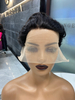 Wholesale Factory Cheap Pixie Wigs Africa Hair with Small Hurly Lace Front Human Hair Wig