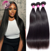  Angelbella Queen Doner Virgin Hair Brazilian 1B# Straight Wholesale Raw Human Hair Bundles 