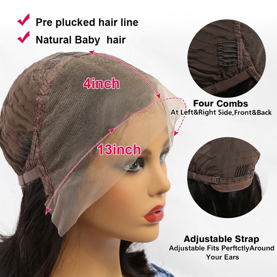 AngelBella DD Diamond Hair Natural Hd Lace Frontal Wig Cheap Human Hair Pre Plucked Lace Front Wigs