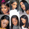 Human Hair Bob Wig Transparent Lace Closure Wigs Wholesale Lace Wig 4x4 Closure Wigs