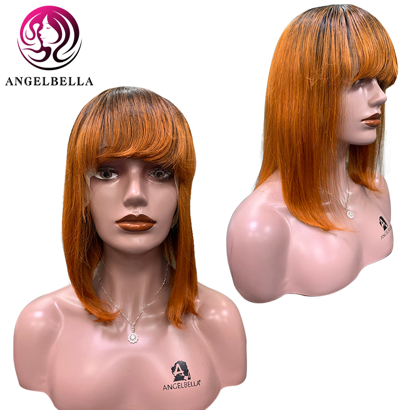 Human Hair Bob Wigs Colored 150 Density Wholesale Remy Hair Lace Front Wigs