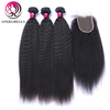 Natural Black Hair Bundles Remy Human Hair Weave Kinky Straight Hair For Weaving