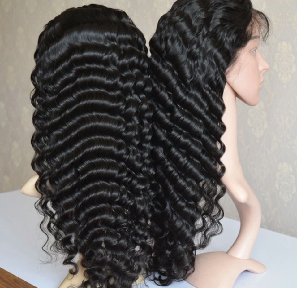 Swiss Lace Frontal 4x4 Deep Wave Closure Wig