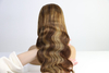 Pre Plucked Natural Hairline Highlight Body Wave Long Glueless Lace Front Wigs For Black Women