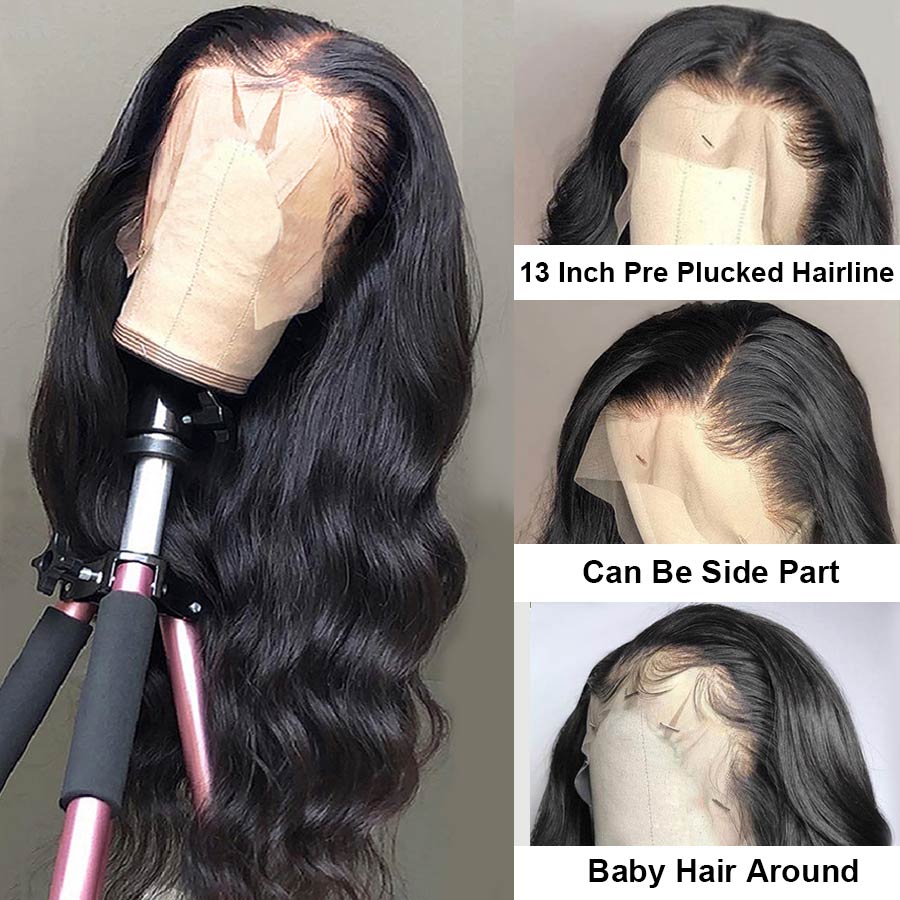 Transparent Cheap 13x4 Lace Frontal Closure Body Wave Wig