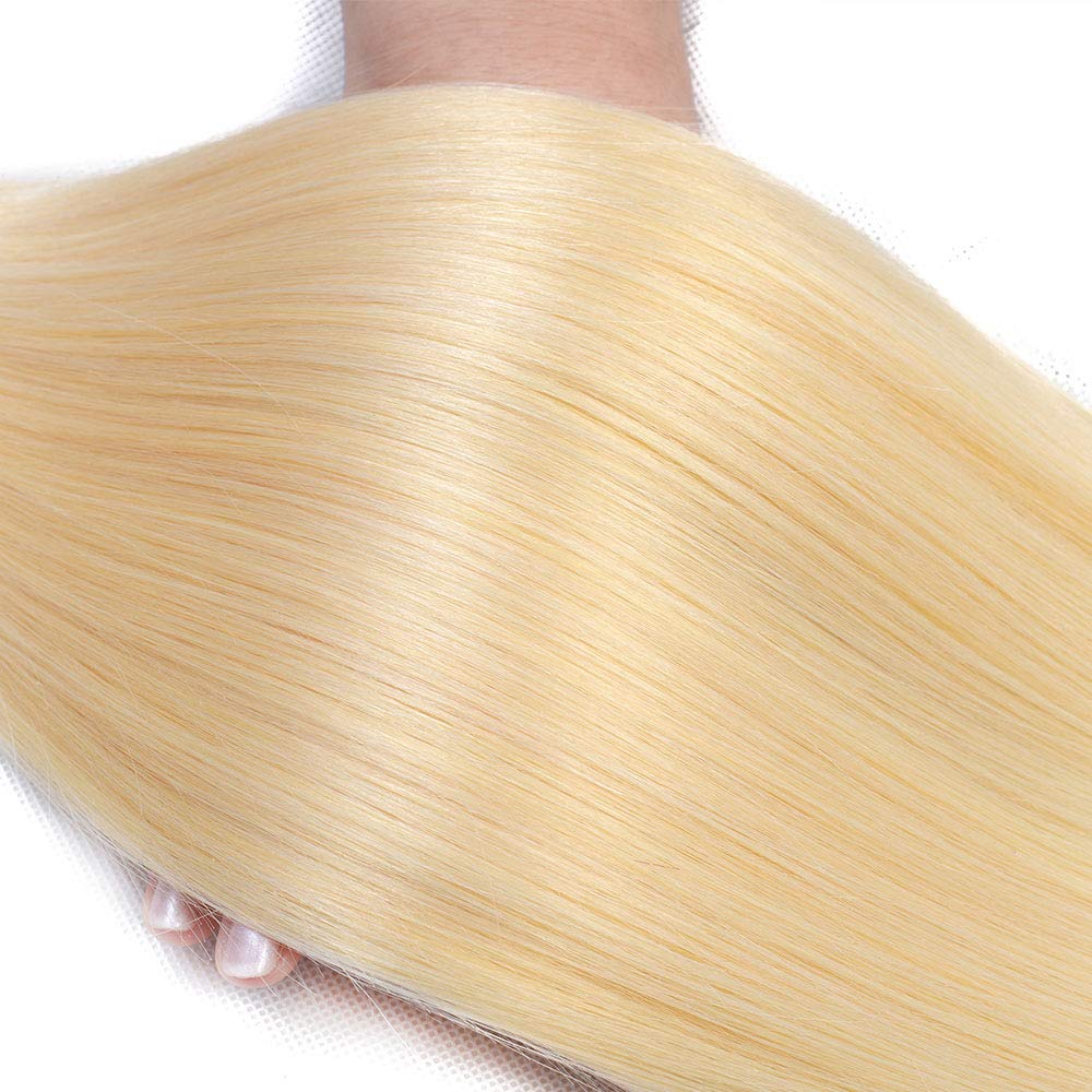 613 Brazilian Human Hair Bundles 8''-30'' Straight Blonde Bundles
