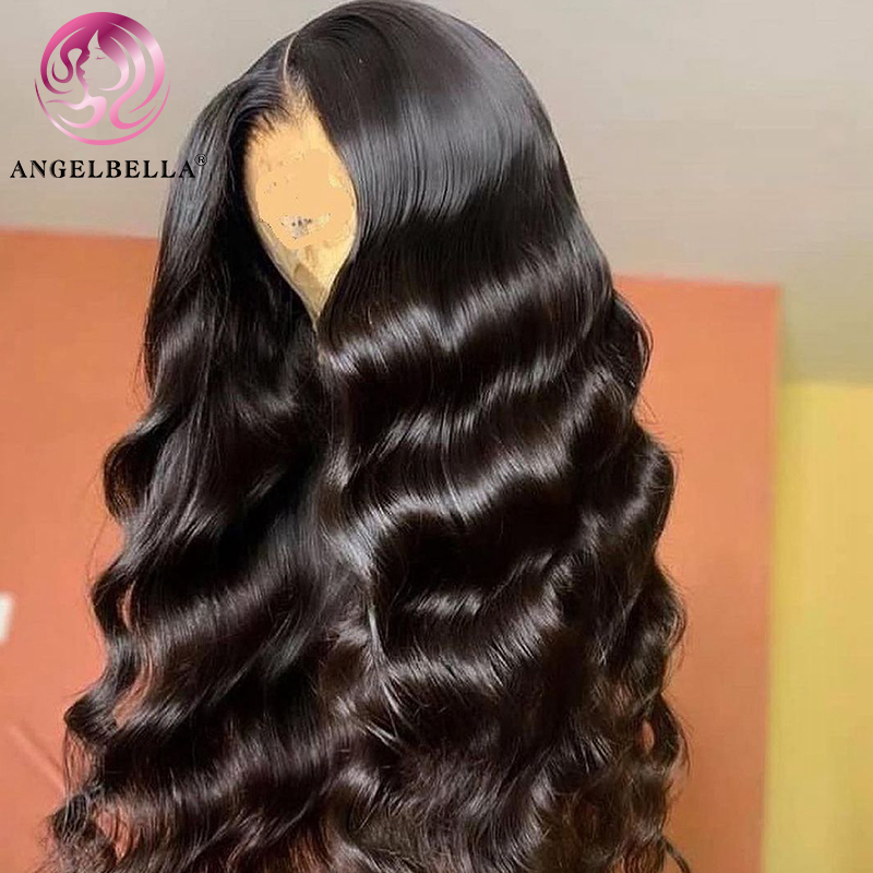  Angelbella Queen Doner Virgin Hair 13X4 Brazilian Body Wave Human Hair HD Lace Front Wigs