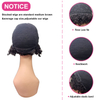 Short Kinky Curly Bob Wigs with Bangs 12 Inches Black Color Curly Wigs with Bangs For African American