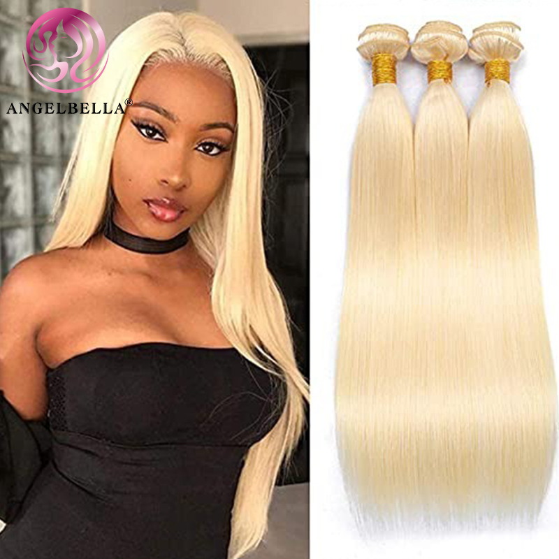 Angelbella Queen Doner Virgin Hair Brazilian 613 Straight Raw Huamn Hair Bundles 