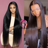 AngelBella DD Diamond Hair Straight Human Hair 13X4 Transparent Long Frontal Lace Front Wigs