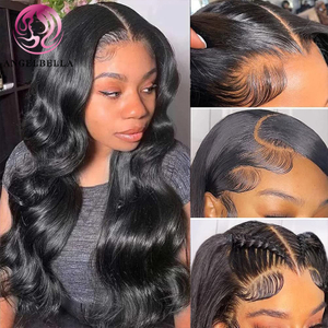 AngelBella Glory Virgin Hair Brazilian Pre Plucked 13x4 Body Wave HD Lace Front Human Hair Wigs
