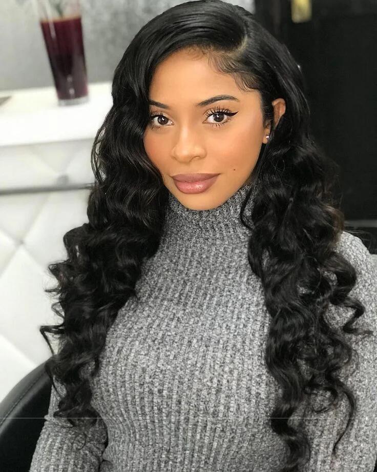 Brazilian Human Hair 3 Bundles with Lace Closure Loose Wave 100 Human Hair Bundles with Closure