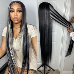 Highlight Frontal Lace Front Wig Human Hair for Black Women
