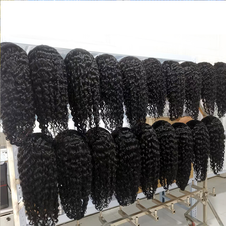 Deep Wave Lace Front Wigs Human Hair 180% Density 13x4 Deep Wave Frontal Wig Human Hair Curly Wigs