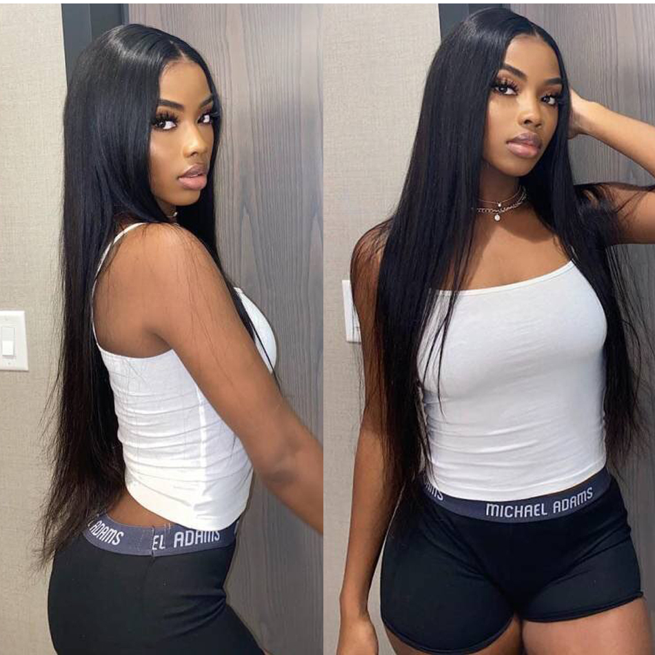 13x4 Lace Frontal Raw Virgin Hair Wigs Bone Straight