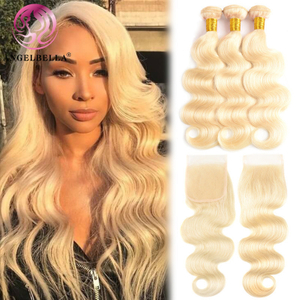 Angelbella Queen Doner Virgin Hair Best Cheap Brazilian 613 28 30 Inch Raw Human Hair Body Wave Bundle