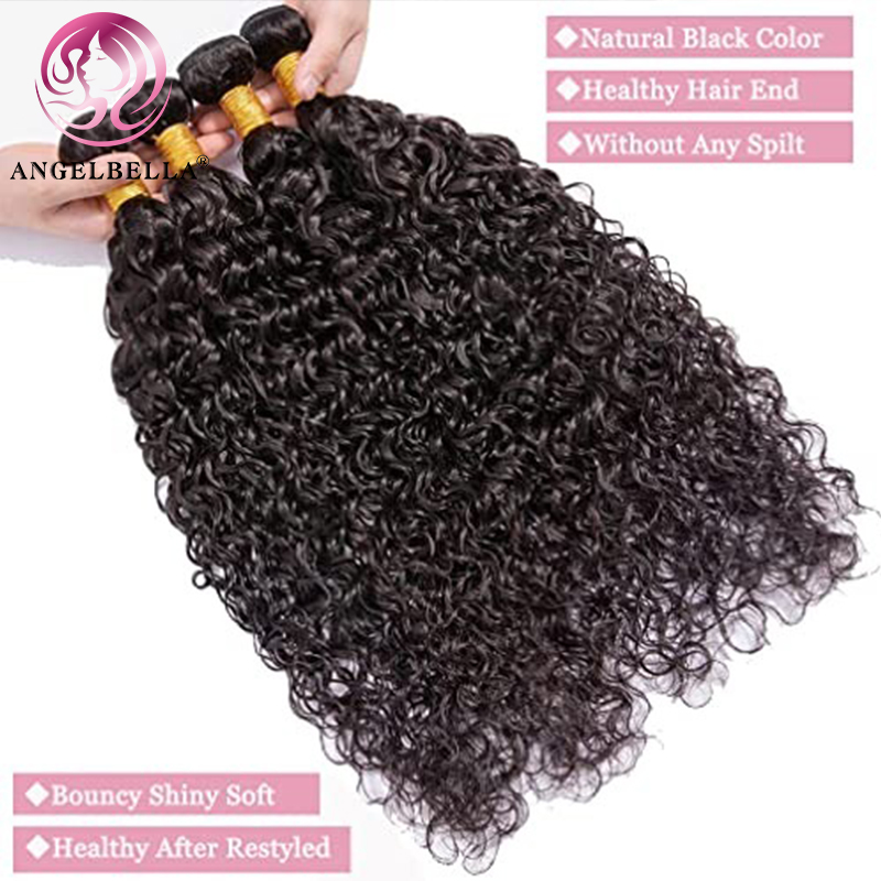 Angelbella Queen Doner Virgin Hair Deep Wave Good Quality Brazilian Huamn Hair Bundles