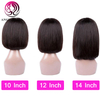 Short Bob Wig With Bangs Human Hair Straight For Black Women