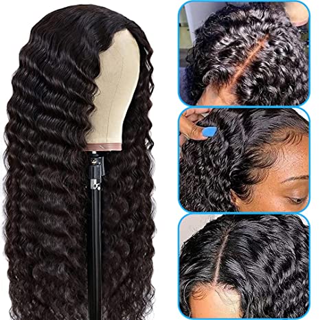 HD Transparent Lace Front Wig Deep Wave Lace Closure Human Hair Wigs