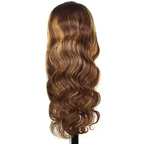 Highlight Lace Front Wig Human Hair Ombre Brazilian Body Wave Glueless Human Hair Wig