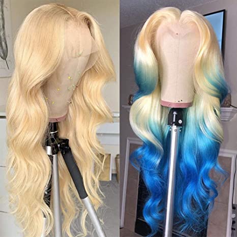 Blonde Lace Front Wigs Human Hair 20 inch Glueless Wig 13X4X1 T Part Transparent Lace Wig