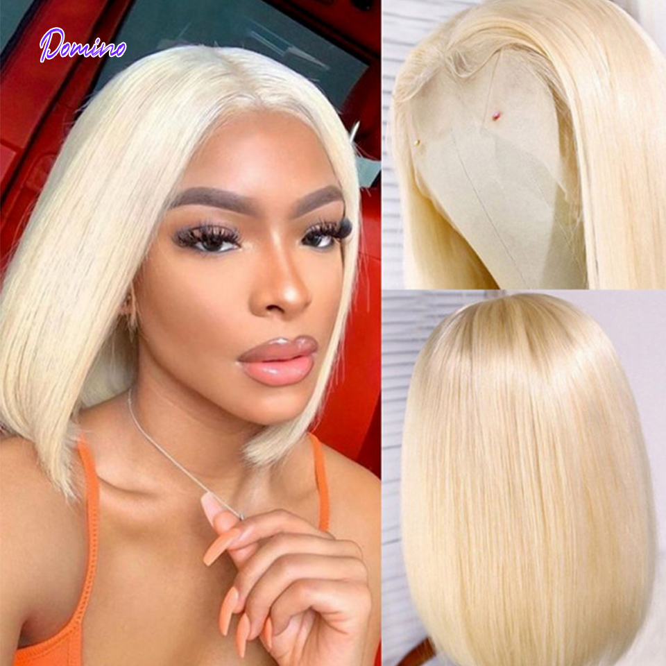  Blonde Bob Wigs for White Women HD Lace Front Wigs 613 Blonde Bob Wig For Party