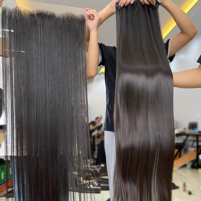 Straight 30 32inch Lace Frontal with Human Hair Bundles Wholesale