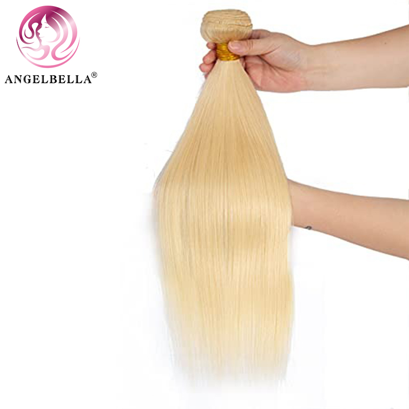 Angelbella Queen Doner Virgin Hair 613 Straight Brazilian Human Hair Weave Bundles 