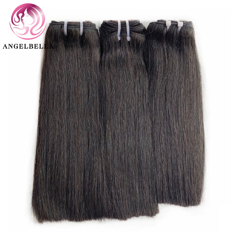 Angelbella Glory Virgin Hair Chinese Raw Human Hair Bone Straight 16 Inch 1B cuticle aligned hair Bundles