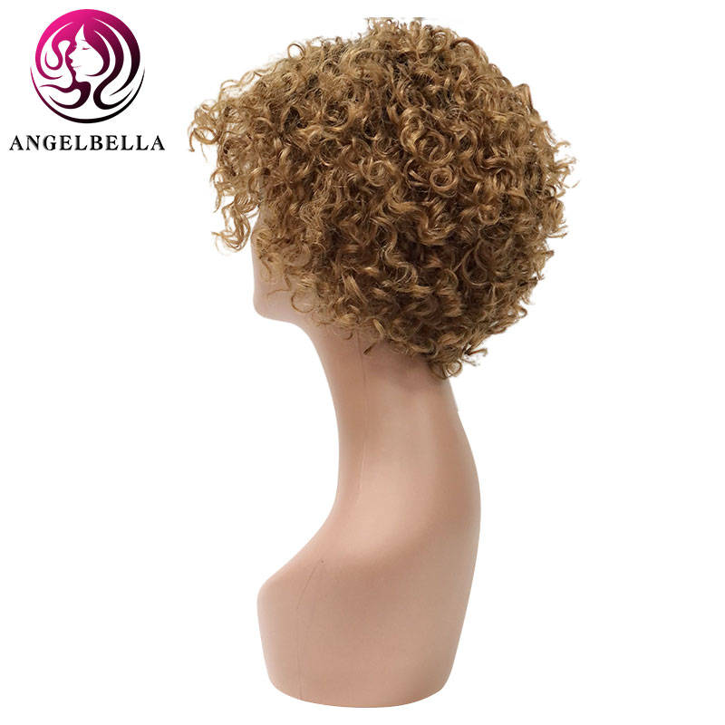 Deep Curly Short Wigs 10 Inches Human Hair Curly Wigs Remy Hair Wig for Black Women