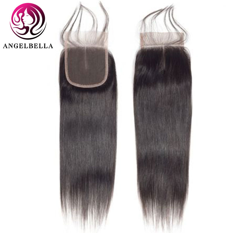 Bone Straight Hair Lace Closure Sew in Side Part Straight Hair Closure with Baby Hairs