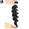 Unprocessed Brazilian Human Hair Bundles Loose Wave Virgin Hair Weave