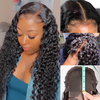 Water Wave Lace Front Wigs Human Hair Wigs for Black Women Wet And Wavy Lace Front Wigs Human Hair Pre Plucked with Baby Hair 180 Density 13x4 Curly HD Lace Front Wigs