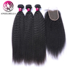 Microlinks Kinky Straight Hair Bundles Kinky Straight Human Hair for Crochet