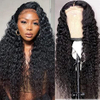 HD Transparent Lace Front Wig Deep Wave Lace Closure Human Hair Wigs