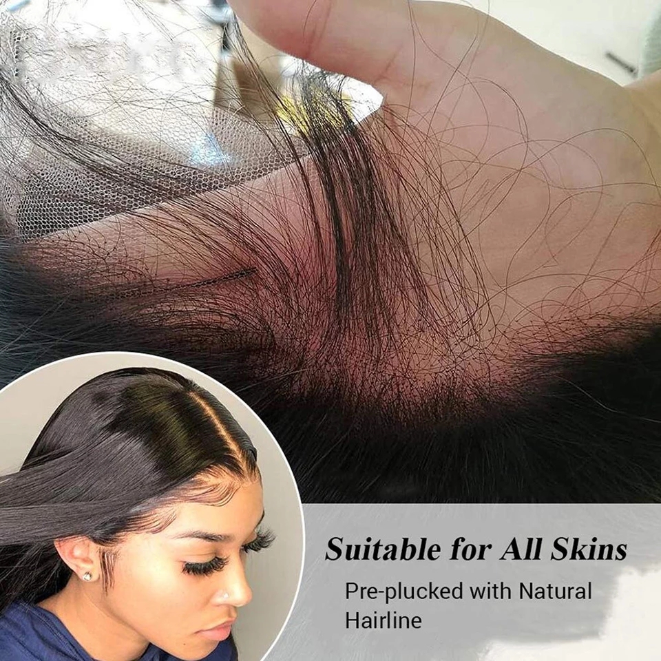 13x4 13x6 Straight Lace Front Wig HD Transparent Brazilian Human Hair Wigs For Women 360 Lace Frontal Wig 4x4 Lace Closure Wig