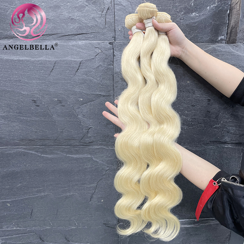 Angelbella Queen Doner Virgin Hair 100% Unprocessed Brazilian 613 Human Hair Bundles Body Wave Hair