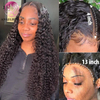 AngelBella DD Diamond Hair 13x4 HD Lace Frontal Deep Wave Lace Front Wigs Human Hair