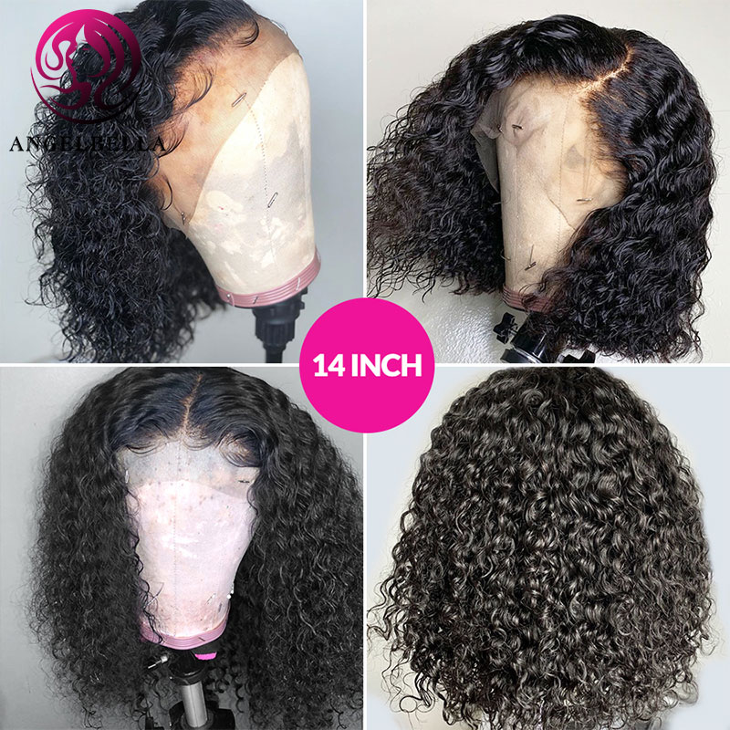 Deep Wave Bob 13x4 Lace Front Human Hair Wigs for Black Women Pre pluck Glueless