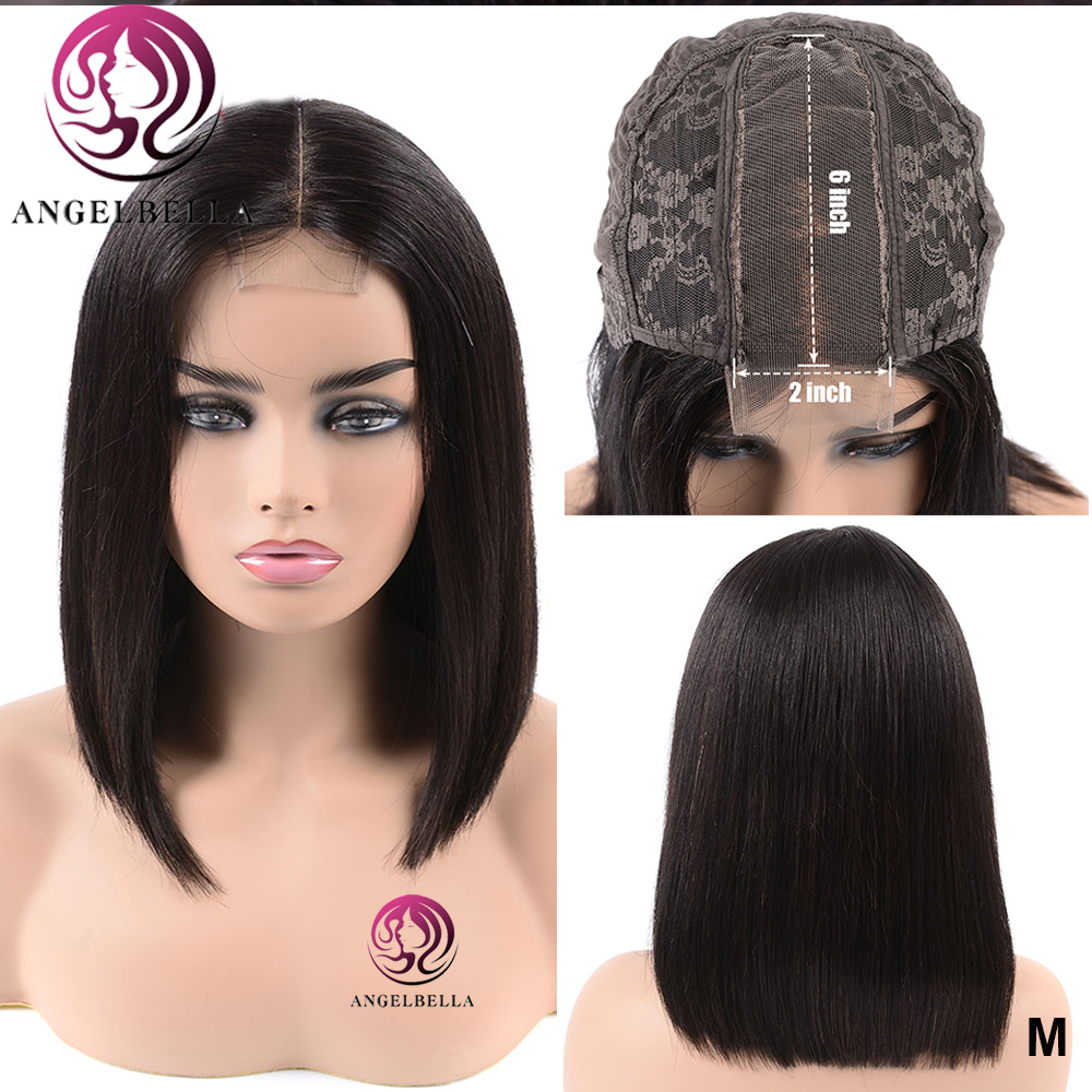 Wholesale 2x6 Lace Closure Wig 180 Density Natural Black 100% Remy Hair Closure Wigs
