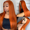 Ginger Orange Lace Front Wigs Human Hair Pre Plucked Straight 13x4 13x6 HD Lace Frontal Human Hair Ginger Wig Lace Front Human Hair with Baby Hair
