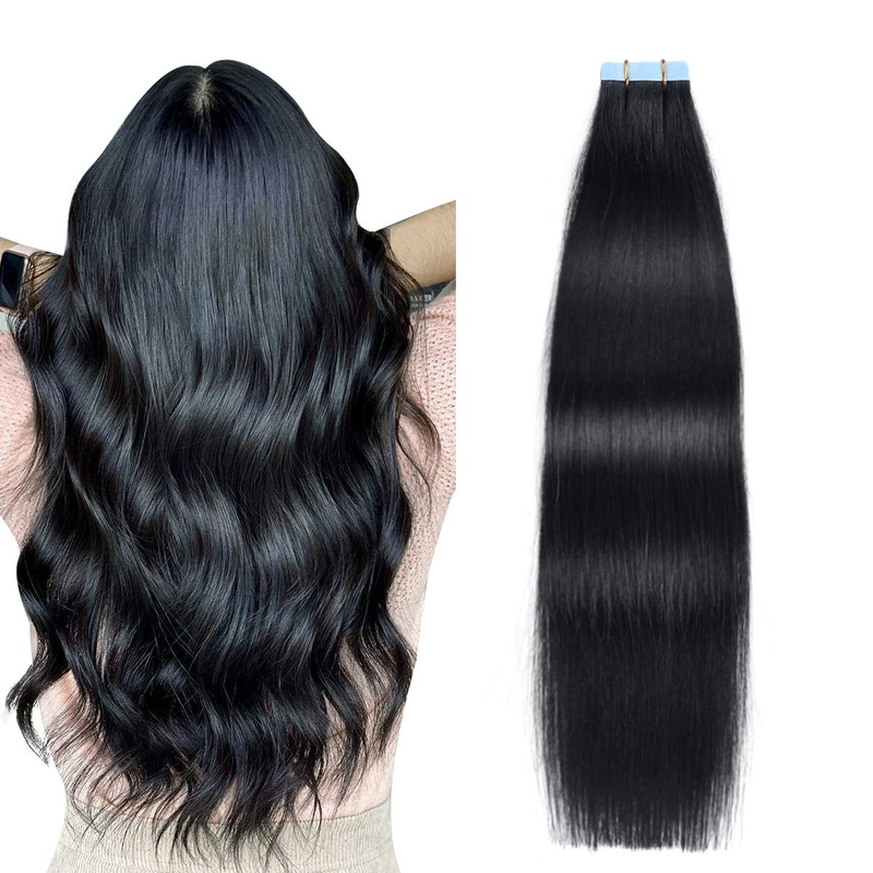 Anegelbella 20 inches 100g/pack 40 pcs Straight Seamless Skin Weft 12 Kind of color Tape Hair Extensions