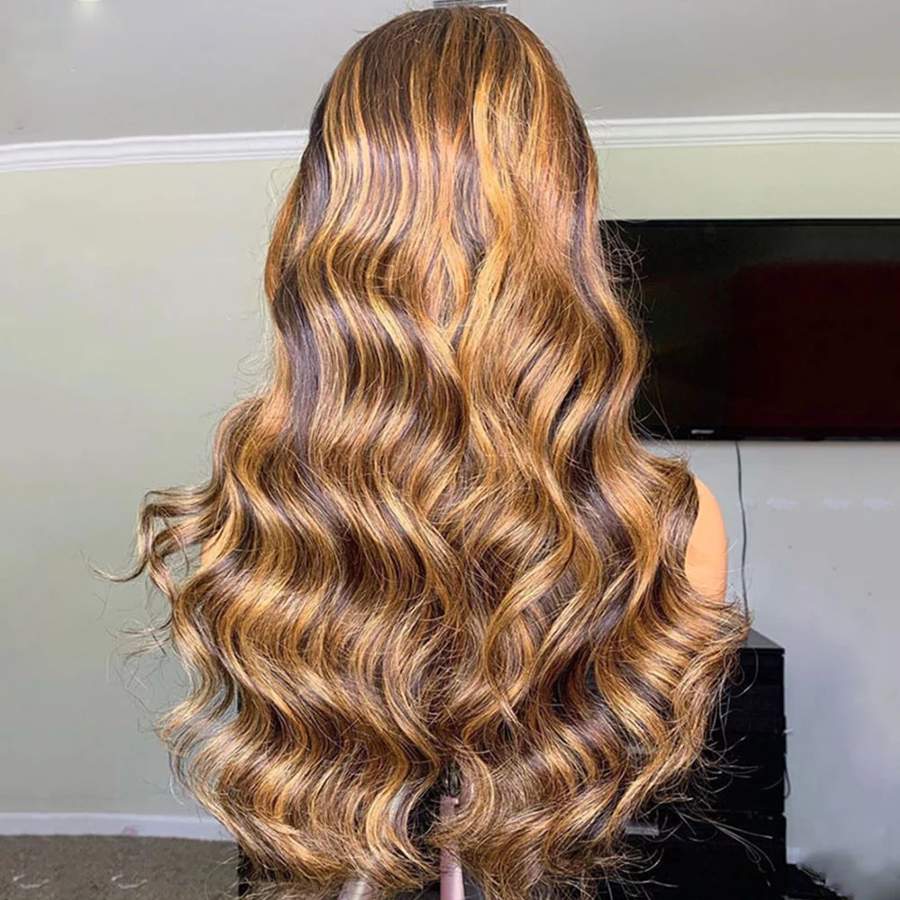 Wow African Highlighted Headband Blonde And Brown Frontal Wig