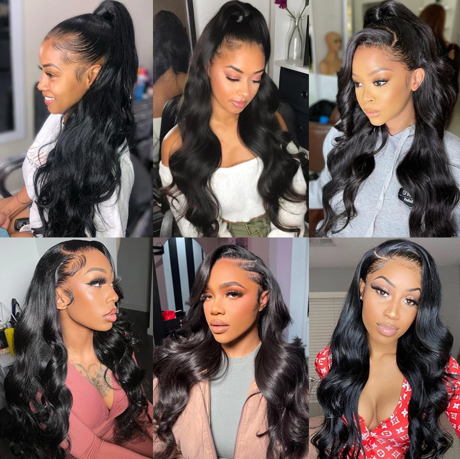  Body Wave 13x4 Lace Frontal Wigs Pre Plucked Brazilian Human Hair 13X6 HD Transparent Lace Front Human Hair Wigs