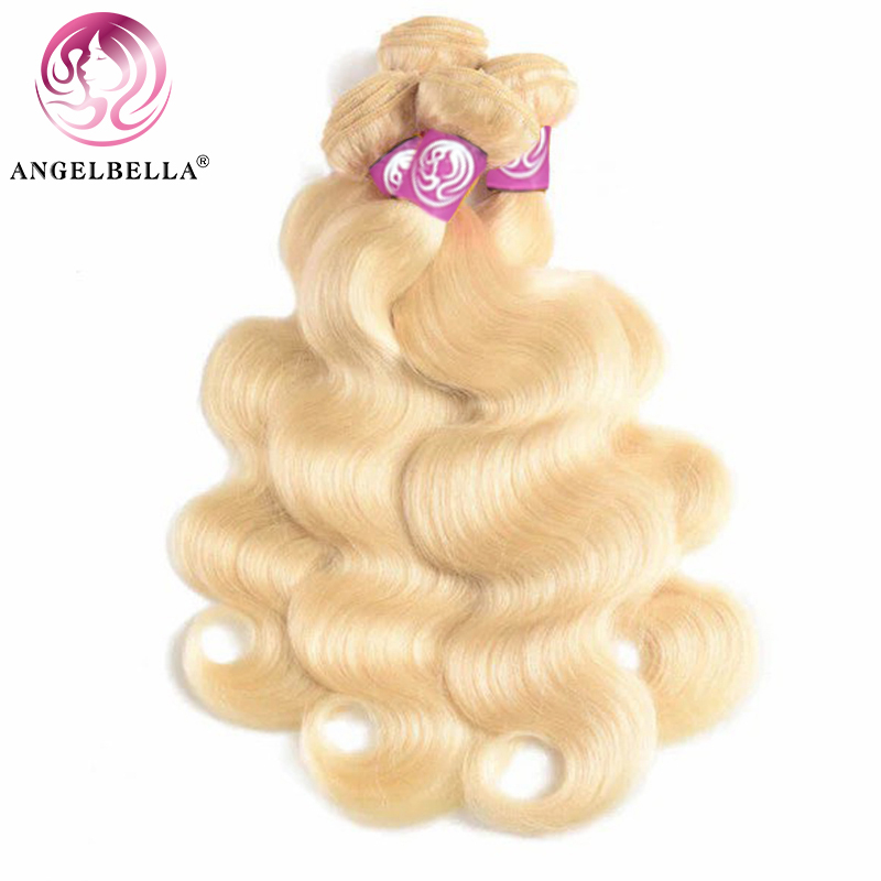 Angelbella Queen Doner Virgin Hair Good Quality 10A 613 Blonde Body Wave Raw Cambodian Human Hair Extensions Bundles