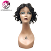 Short Human Hair Wigs Blunt Cut 10 Inches Middle Part Loose Wave Lace Part Human Hair Wig 
