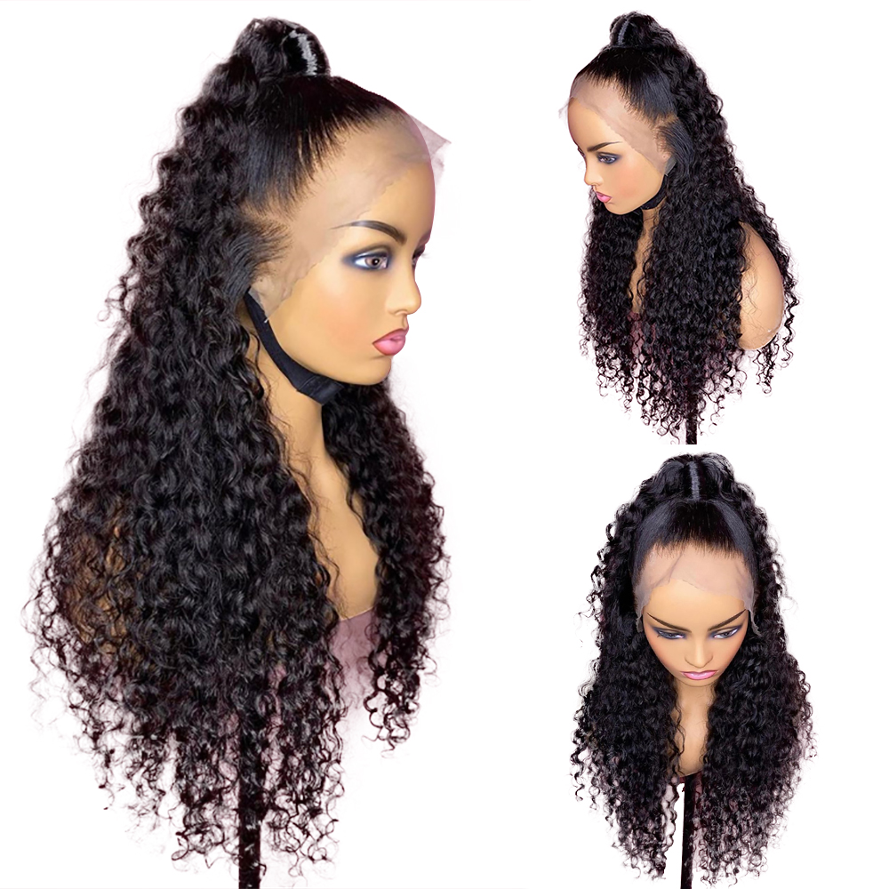 100% Brazilian Virgin Human Hair Transparent Swiss Lace Wig